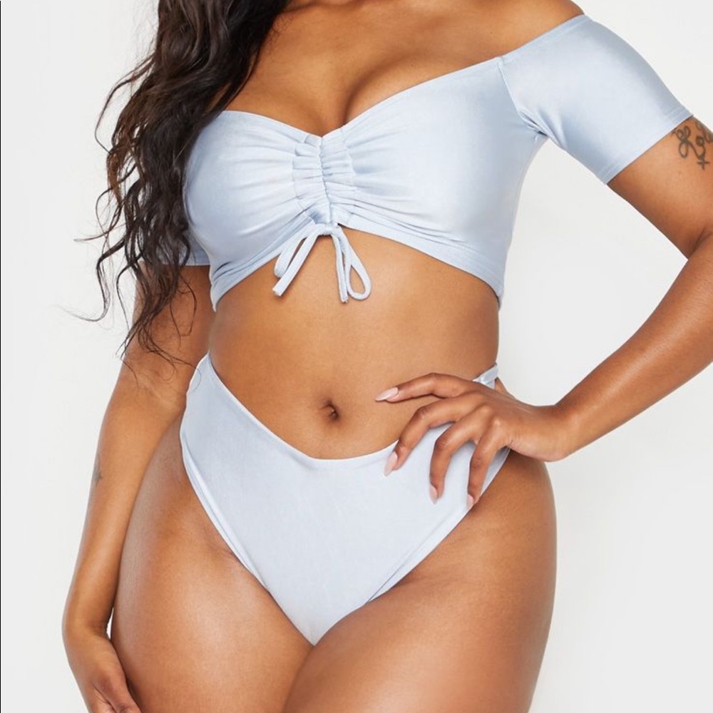 Pretty Little Thing Dusty Blue Swimsuit